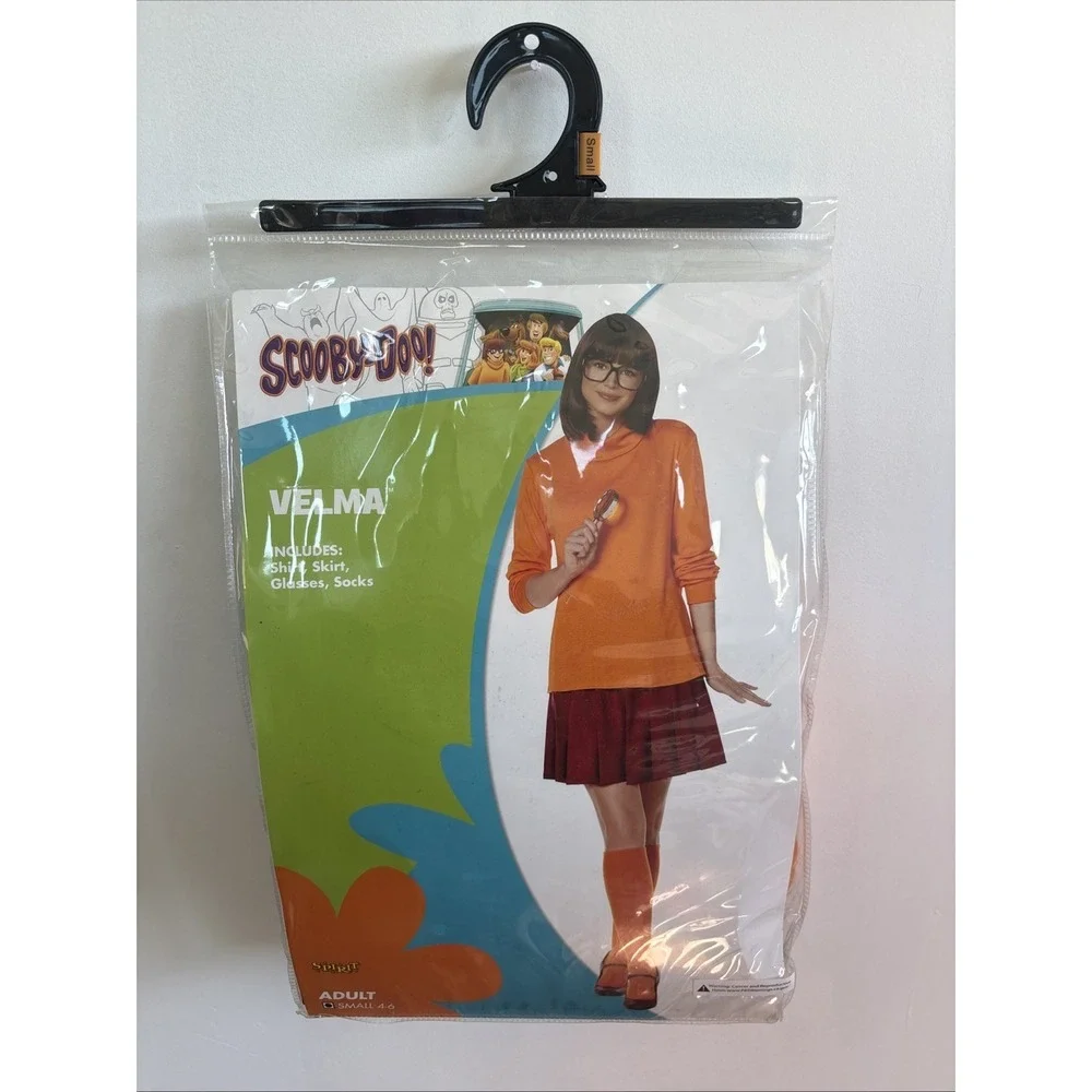 New Spirit Velma Costume Scooby-Doo Adult Small 4-6 Complete Halloween Party